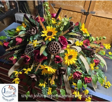 Silk Fall Casket Spray  