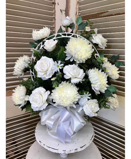 Silk Funeral Basket Silk Basket