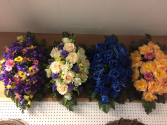 Silk Funeral Sprays On Easel