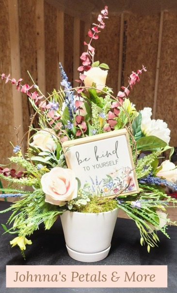 Silk Grapevine Arrangement Be Kind To Yourself in Broken Bow, OK | Johnna's Petals & More LLC