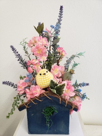 (SILK) Home Tweet Home Silk flower arrangement