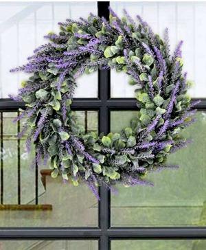 Silk Lavender Wreath  