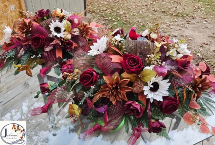 Silk matching fall cemetery set 