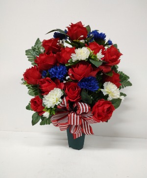SILK PATRIOTIC CEMETERY CONE 
