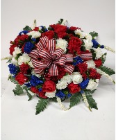 SILK PATRIOTIC CEMETERY PLAQUE 