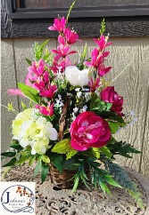 Silk Pink and White Arrangement  