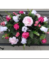SILK Pink & White Monument Topper 