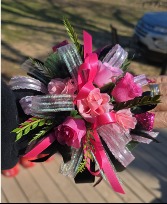 Silk Pretty In Pink Wrist Corsage 