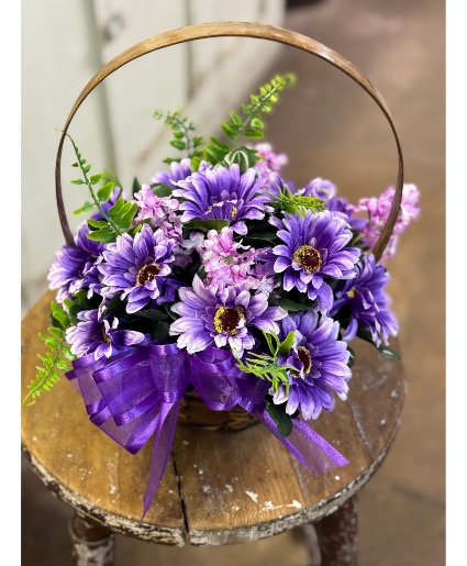 Silk Purple Daisies Silk