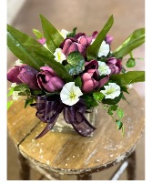 Silk Purple Tulips Silk