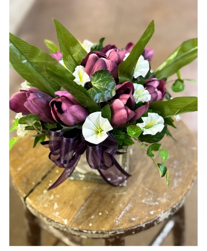 Silk Purple Tulips Silk