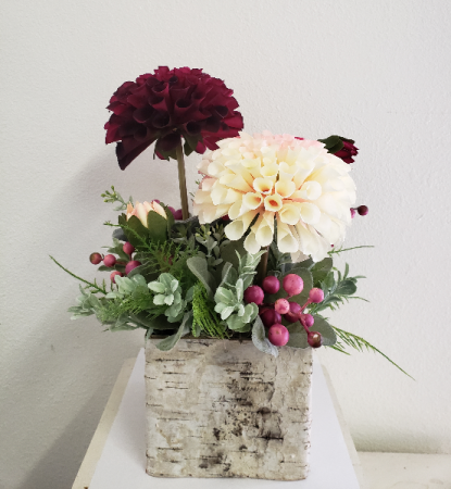 (SILK) Raspberry Ripple Silk flower arrangement