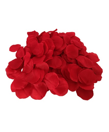 Silk Red Rose Petals 