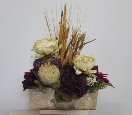 (SILK) rustic garden Silk flower arrangement