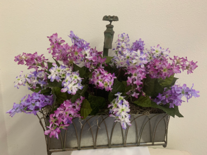 (SILK) Sprouting Violets Silk Arrangement