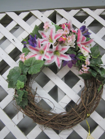 Silk Stargazer Spring Bird Wreath