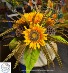 Silk Sunflower arrangement with pods  