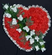 Silk Sympathy Heart - Small Funeral Flowers