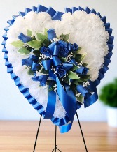 Silk Sympathy Heart - Small Funeral Flowers
