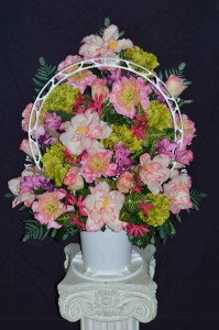 Silk Sympathy Mixed Baskets Funeral Flowers