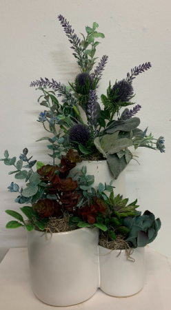 (SILK) trio succulents Silk Arrangement