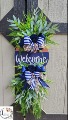 Silk Welcome Door Hanger Wreath 