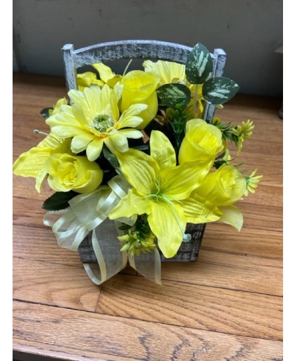 Silk Yellow Arrangement Ray of Sunshine Silk Arrangement
