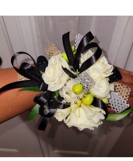 Silver and Gold Corsage 