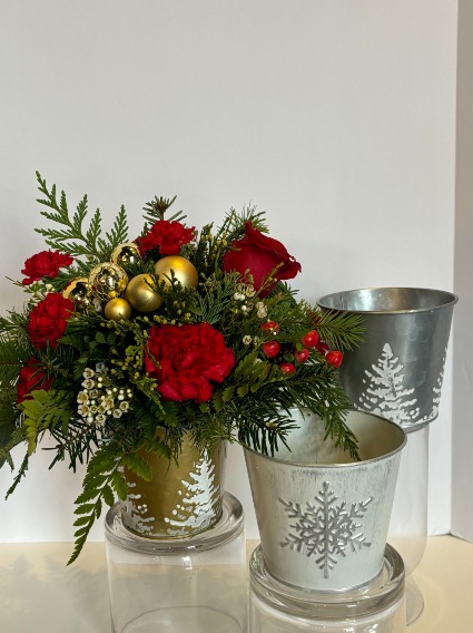 Silver and Gold Holiday Container