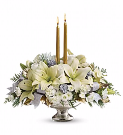 Silver and Gold Silver Bowl Centerpiece