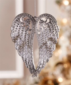 Silver Angel Wing Ornament Gift Item