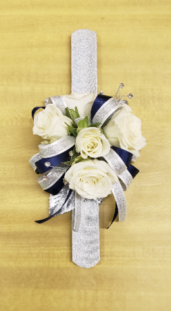 Silver Bling Wristlet Corsage in Croton On Hudson, NY | Cooke's Little Shoppe Of Flowers Silver Bling Wristlet Corsage in Croton On Hudson, NY | Cooke's Little Shoppe Of Flowers