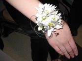Wrist Corsage-Silver Celebration Custom Design. Please call for details and pricing
