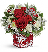 Silver Christmas Bouquet T16X600 Fresh Flower Keepsake