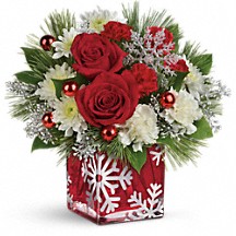 Silver Christmas Winter Floral