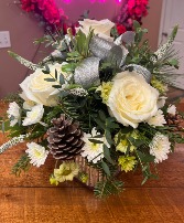 Silver Christmas Present Arrangement 