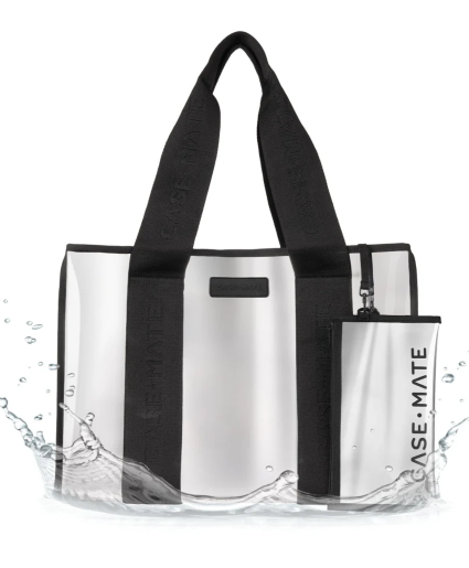 Silver Chrome Jelly Tote Bag  