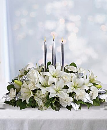 Silver Elegance Centerpiece Centerpiece in Sun City Center, FL | SUN CITY CENTER FLOWERS AND GIFTS