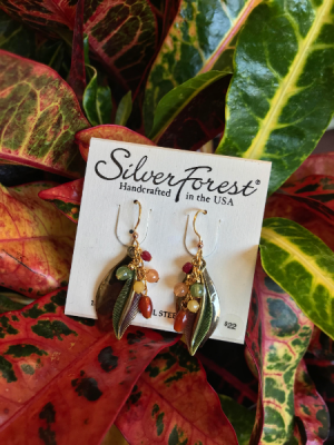 Silver Forest Mixed Metal Fall Leaf Silver Forest Earrings