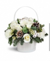 Silver Holiday Christmas Flowers