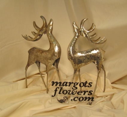 Silver Metal Reindeer Giftware-Margot's Delivery Area Only