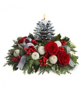Silver Pinecone Arrangement Christmas Centerpiece