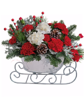 SOLD OUT Silver Sleigh Ride Holiday Bouquet