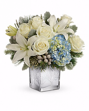 Silver Snow Christmas Keepsake Bouquet