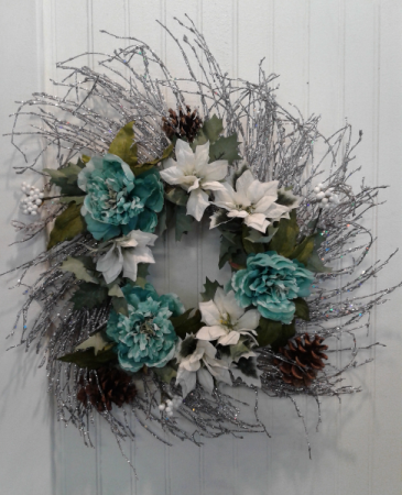 silver twig wreath Artificial wreath