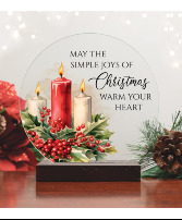 Simple Joy Round Sitter Christmas keepsake
