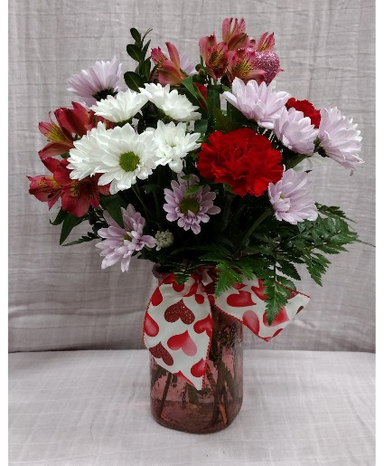 Simple Love Vase Arrangement
