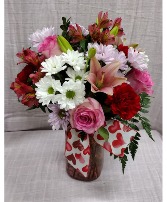 Simple Love with lilies & roses Vase Arrangement