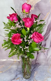 Simple pleasures  Roses 6 in trio vase