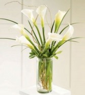 Simple White Calla Lilies Bouquet 